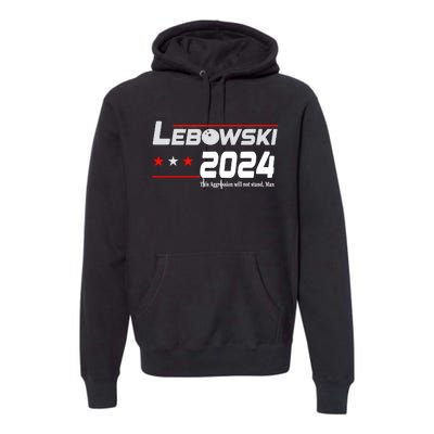 Funny Political Name Lebowski Political Election Vote 2024 Premium Hoodie