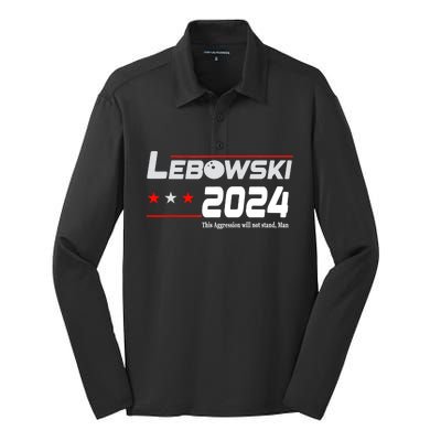 Funny Political Name Lebowski Political Election Vote 2024 Silk Touch Performance Long Sleeve Polo