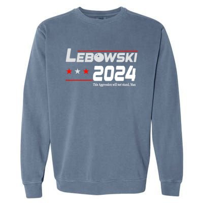 Funny Political Name Lebowski Political Election Vote 2024 Garment-Dyed Sweatshirt