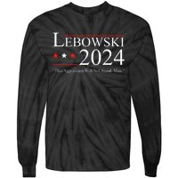 Funny Political Name Lebowski Political Election Vote 2024 Tie-Dye Long Sleeve Shirt