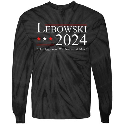 Funny Political Name Lebowski Political Election Vote 2024 Tie-Dye Long Sleeve Shirt