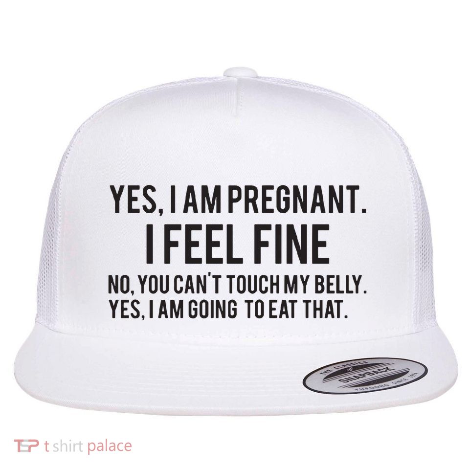 Funny Pregnancy New Mom To Be Gift Flat Bill Trucker Hat