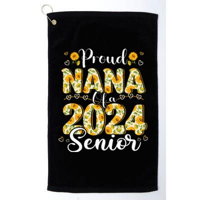 Funny Proud Nana Of A 2024 Graduate Class of 24 Platinum Collection Golf Towel