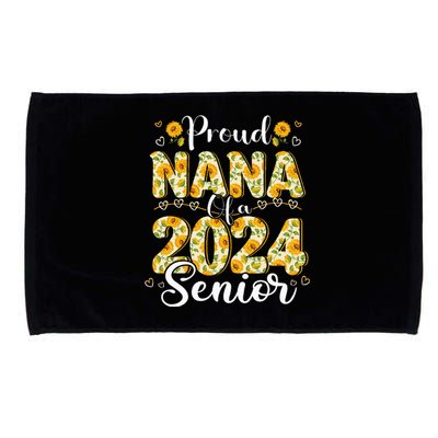 Funny Proud Nana Of A 2024 Graduate Class of 24 Microfiber Hand Towel