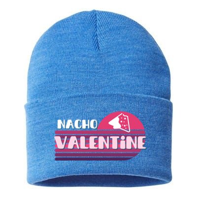 Funny Puns Nachos Valentines February Lover Teen Chic Gift Sustainable Knit Beanie