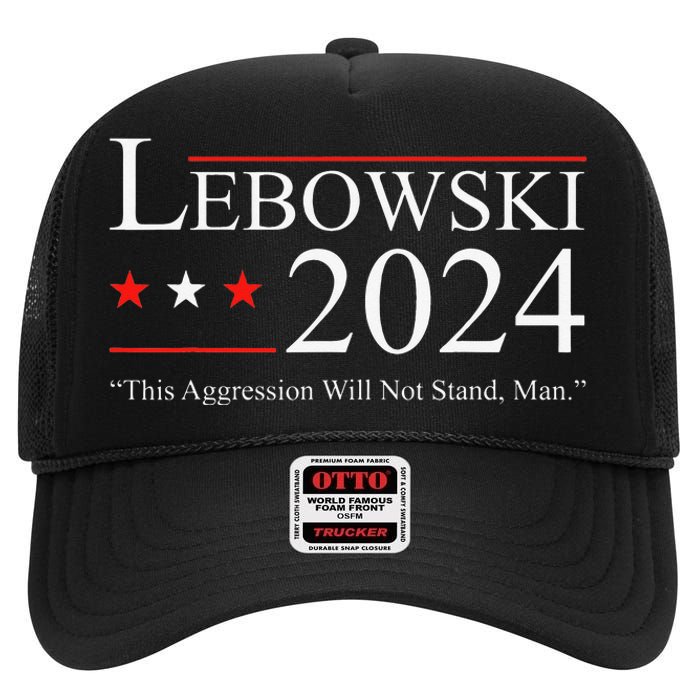 Funny Political Name Lebowski Political Election Vote 2024 High Crown Mesh Back Trucker Hat