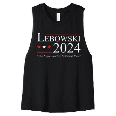 Funny Political Name Lebowski Political Election Vote 2024 Women's Racerback Cropped Tank