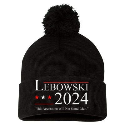 Funny Political Name Lebowski Political Election Vote 2024 Pom Pom 12in Knit Beanie