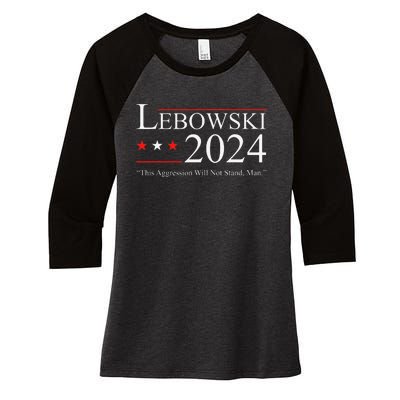 Funny Political Name Lebowski Political Election Vote 2024 Women's Tri-Blend 3/4-Sleeve Raglan Shirt