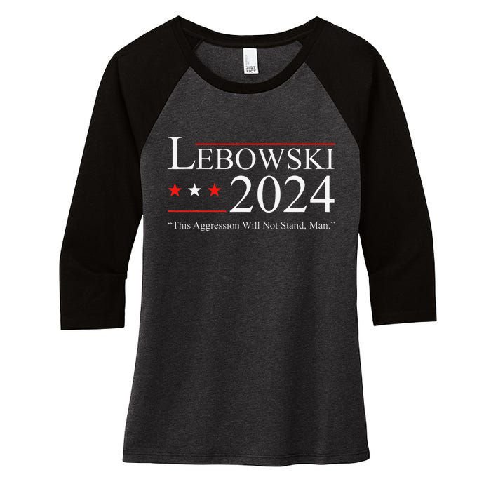 Funny Political Name Lebowski Political Election Vote 2024 Women's Tri-Blend 3/4-Sleeve Raglan Shirt