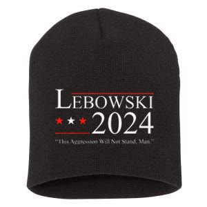 Funny Political Name Lebowski Political Election Vote 2024 Short Acrylic Beanie