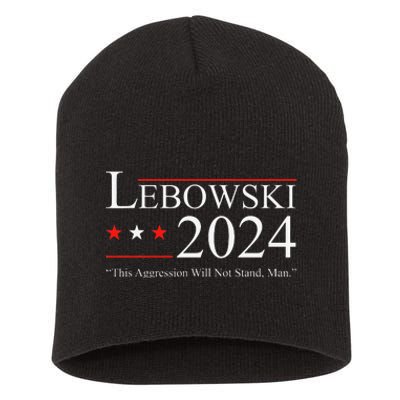 Funny Political Name Lebowski Political Election Vote 2024 Short Acrylic Beanie