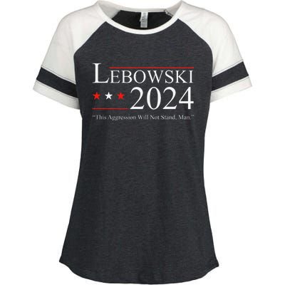 Funny Political Name Lebowski Political Election Vote 2024 Enza Ladies Jersey Colorblock Tee