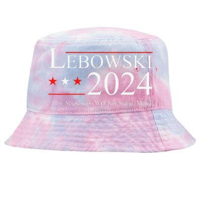 Funny Political Name Lebowski Political Election Vote 2024 Tie-Dyed Bucket Hat