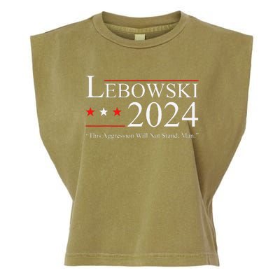 Funny Political Name Lebowski Political Election Vote 2024 Garment-Dyed Women's Muscle Tee