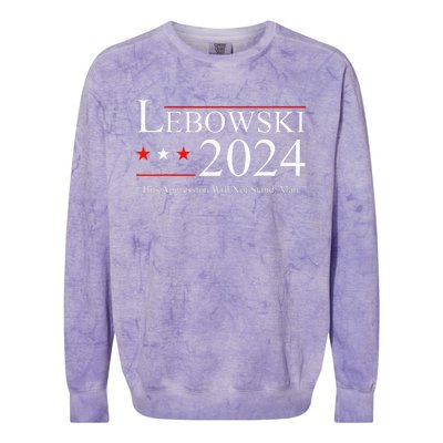 Funny Political Name Lebowski Political Election Vote 2024 Colorblast Crewneck Sweatshirt