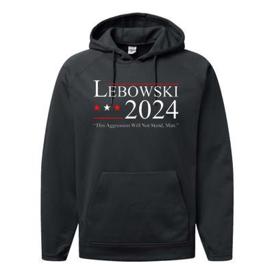 Funny Political Name Lebowski Political Election Vote 2024 Performance Fleece Hoodie