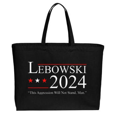 Funny Political Name Lebowski Political Election Vote 2024 Cotton Canvas Jumbo Tote