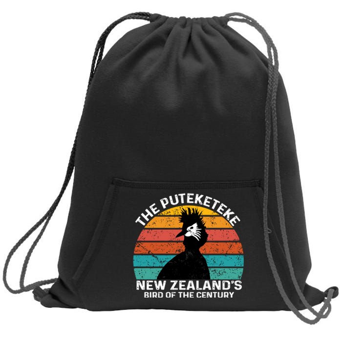 Funny Puteketeke New ZealandS Bird Of The Century Vintage Sweatshirt Cinch Pack Bag