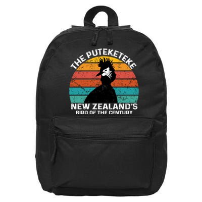 Funny Puteketeke New ZealandS Bird Of The Century Vintage 16 in Basic Backpack