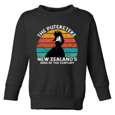 Funny Puteketeke New ZealandS Bird Of The Century Vintage Toddler Sweatshirt