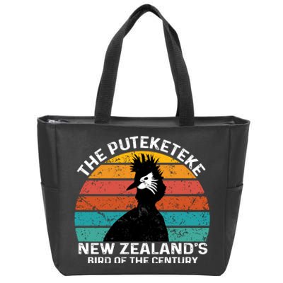 Funny Puteketeke New ZealandS Bird Of The Century Vintage Zip Tote Bag