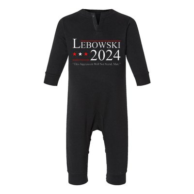 Funny Political Name Lebowski Political Election Vote 2024 Infant Fleece One Piece