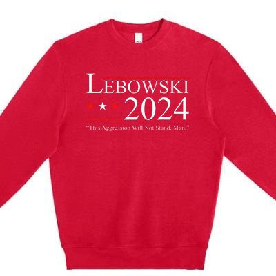 Funny Political Name Lebowski Political Election Vote 2024 Premium Crewneck Sweatshirt