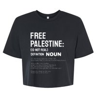 Free Palestine Narcissistic Psychopath Bella+Canvas Jersey Crop Tee