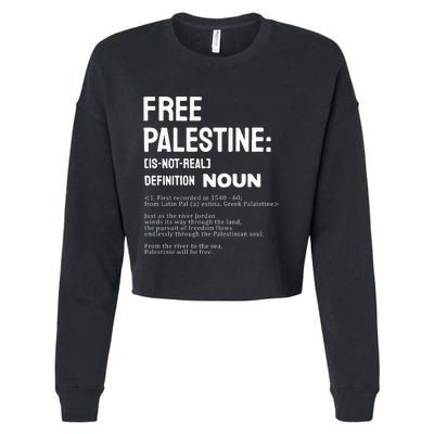 Free Palestine Narcissistic Psychopath Cropped Pullover Crew