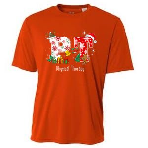 Funny Pt Nurse Physical Therapy Santa Christmas Pajama Gift Cooling Performance Crew T-Shirt