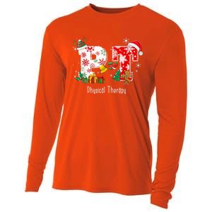 Funny Pt Nurse Physical Therapy Santa Christmas Pajama Gift Cooling Performance Long Sleeve Crew