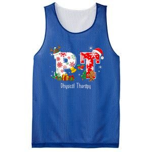 Funny Pt Nurse Physical Therapy Santa Christmas Pajama Gift Mesh Reversible Basketball Jersey Tank