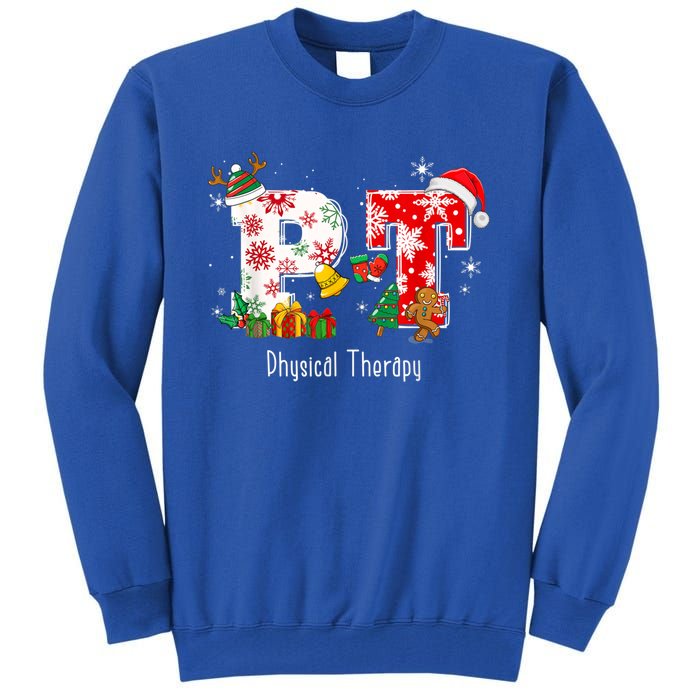 Funny Pt Nurse Physical Therapy Santa Christmas Pajama Gift Tall Sweatshirt