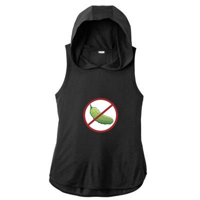 Fun Pickleball, No Pickle, Pickleball For Life Ladies PosiCharge Tri-Blend Wicking Draft Hoodie Tank