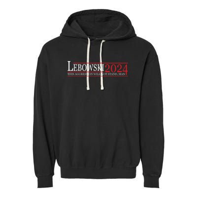 Funny Political Name Lebowski Political Election Vote 2024 Garment-Dyed Fleece Hoodie