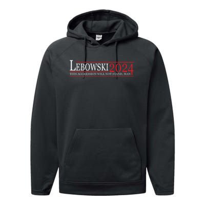 Funny Political Name Lebowski Political Election Vote 2024 Performance Fleece Hoodie