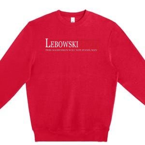 Funny Political Name Lebowski Political Election Vote 2024 Premium Crewneck Sweatshirt