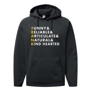 Frank Personalized Name Performance Fleece Hoodie