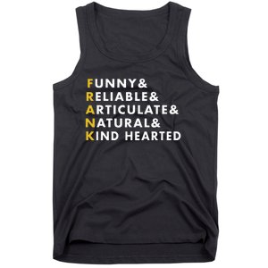 Frank Personalized Name Tank Top