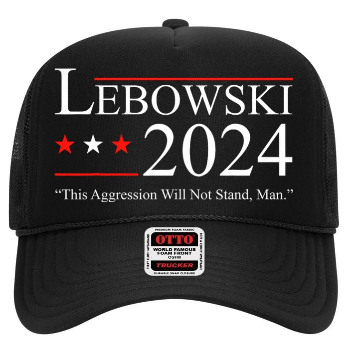 Funny Political Name Lebowski Political Election Vote 2024 Funny High Crown Mesh Back Trucker Hat