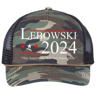 Funny Political Name Lebowski Political Election Vote 2024 Funny Retro Rope Trucker Hat Cap