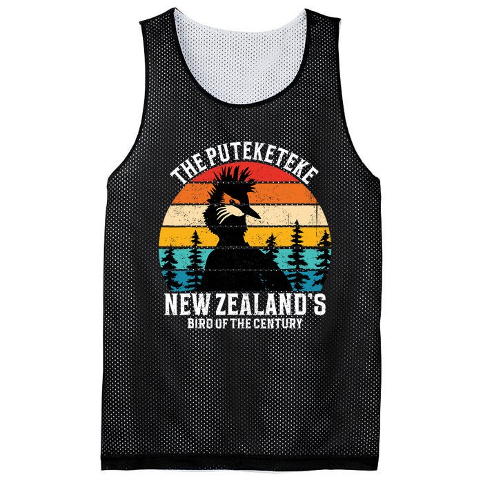 Funny Puteketeke New Zealands Bird Of The Century Vintage Mesh Reversible Basketball Jersey Tank