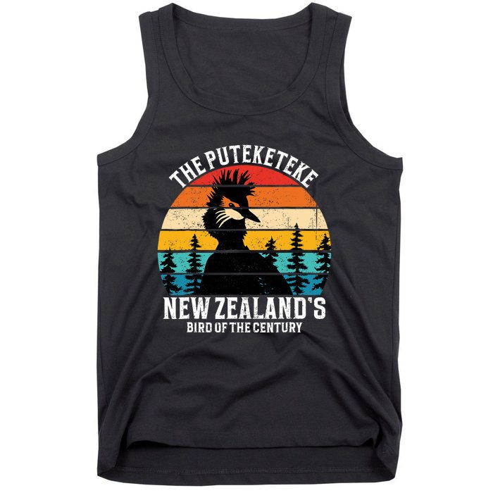 Funny Puteketeke New Zealands Bird Of The Century Vintage Tank Top