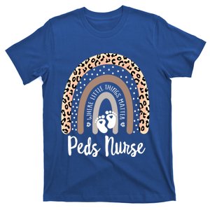 Funny Peds Nurse Leopard Boho Rainbow Cool Pediatric Nurse Funny Gift T-Shirt