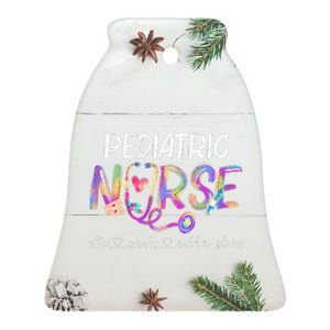 Funny Pediatric Nurse Coffee Scrubs Rubber Gloves Nurses Day Ceramic Bell Ornament