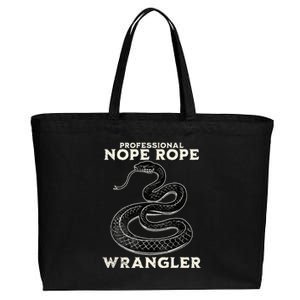 Funny Professional Nope Rope Wrangler Cotton Canvas Jumbo Tote