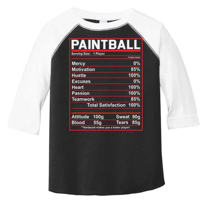 Funny Paintball Nutrition Facts Toddler Fine Jersey T-Shirt