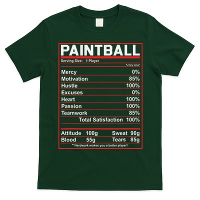 Funny Paintball Nutrition Facts T-Shirt