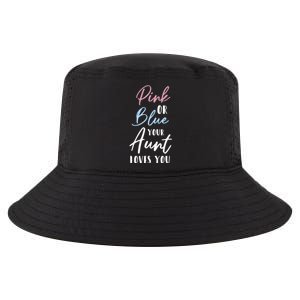 Funny Pink Or Blue Aunt Loves You Nephew Niece Gender Reveal Gift Cool Comfort Performance Bucket Hat